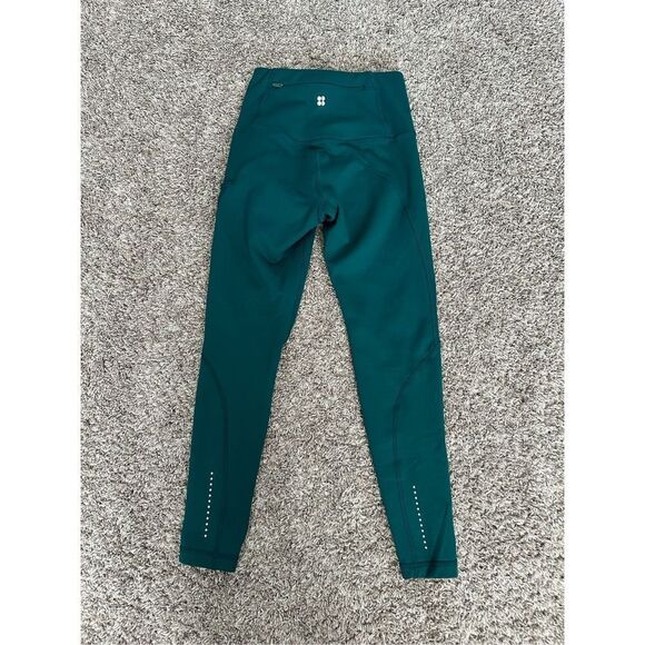 Sweaty Betty Therma Running Leggings 7/8 High Rise Pockets Dark Green Size XXS - Picture 5 of 10